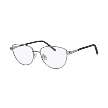 M1000 - Open Hinge Silver Black Temple Frame - Anti Reflection Lenses