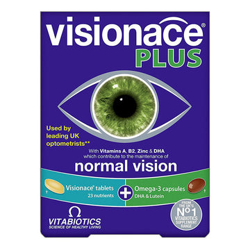 Visionace Plus Omega-3 – Advanced Eye Health Supplement with Vitamins & Omega-3 for Vision Support
