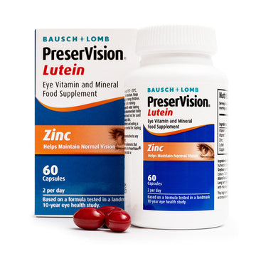 PreserVision Lutein with Zinc – AREDS Eye Vitamin Supplement (60 Soft Gels)