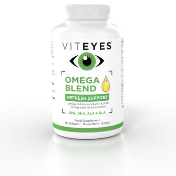 Viteyes Omega Blend supplement bottle on a white background