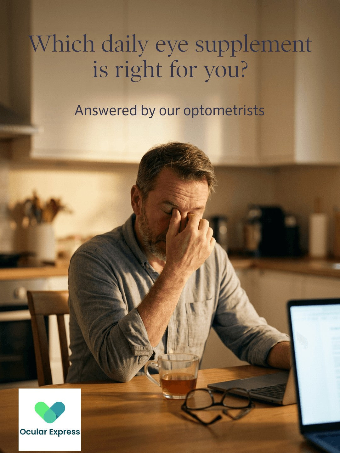 An image of a man searching for the right supplement 