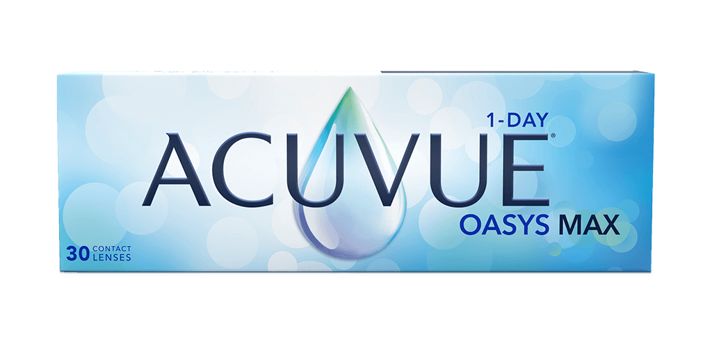 Acuvue Oasys 1 Day Max Contact Lenses – Daily Disposable Lenses (30 Pack)