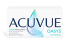 ACUVUE OASYS Multifocal 2-week replacement contact lenses box.