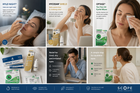 A six-panel promotional collage for SCOPE Healthcare eye care products, showing people using or holding eye drops and wipes alongside product boxes and bottles. Text panels describe HYLO NIGHT, HYCOSAN SHIELD, and OPTASE Tea Tree Oil Eye Drops, with a blue footer containing the SCOPE Healthcare branding.