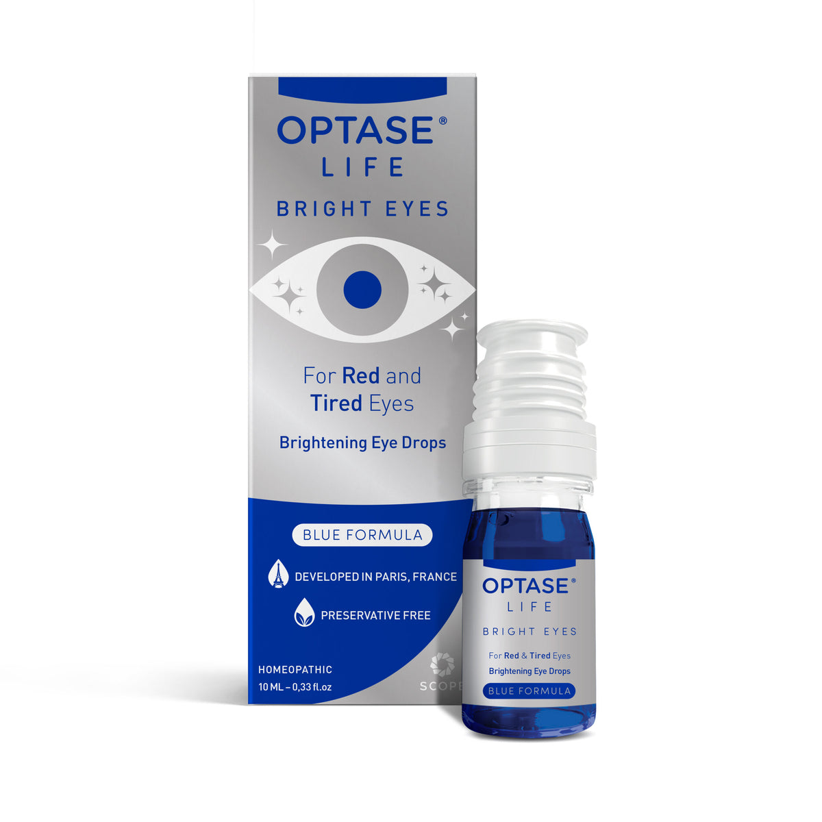 Optase Life Bright Eyes product packaging on a white background