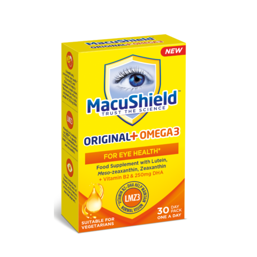 Ocularexpress MacuShield Original Plus Omega 3 supplement.