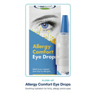 Close-up of Eye Doctor Allergy Comfort Eye Drops packaging