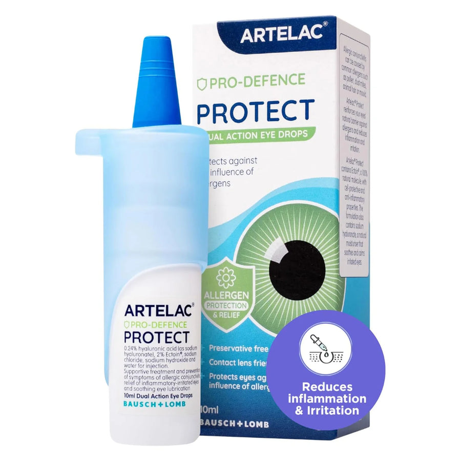Artelac Pro-Defence Protect eye drops and packaging on a white background