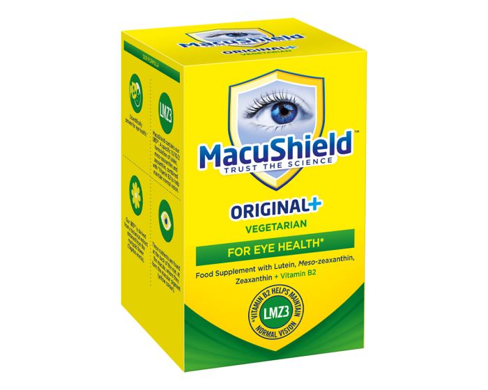 Ocularexpress MacuShield Original Vegetarian eye health supplement.