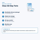 Clear All-Day Toric – features and optometrist tip