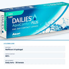 Dailies AquaComfort Plus Toric – close-up and key specs