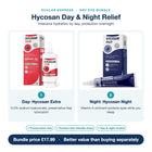Hycosan Day & Night Relief features: Hycosan Extra by day, Hycosan Night ointment overnight