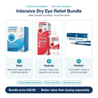 Intensive Dry Eye Relief Bundle features: heat mask, Hycosan Extra drops, HYLO NIGHT ointment