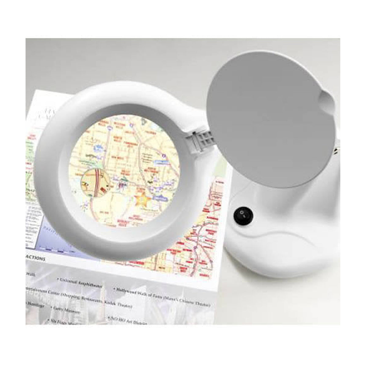 Daylight LED desktop magnifying lamp with 100mm glass lens