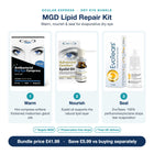 MGD Lipid Repair Kit features: warm with hot compress, nourish with eyelid oil, seal with EvoTears