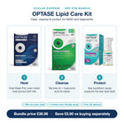 OPTASE Lipid Care Kit features: heat with Heat Mask Pro, cleanse with tea tree wipes, protect with Comfort Spray