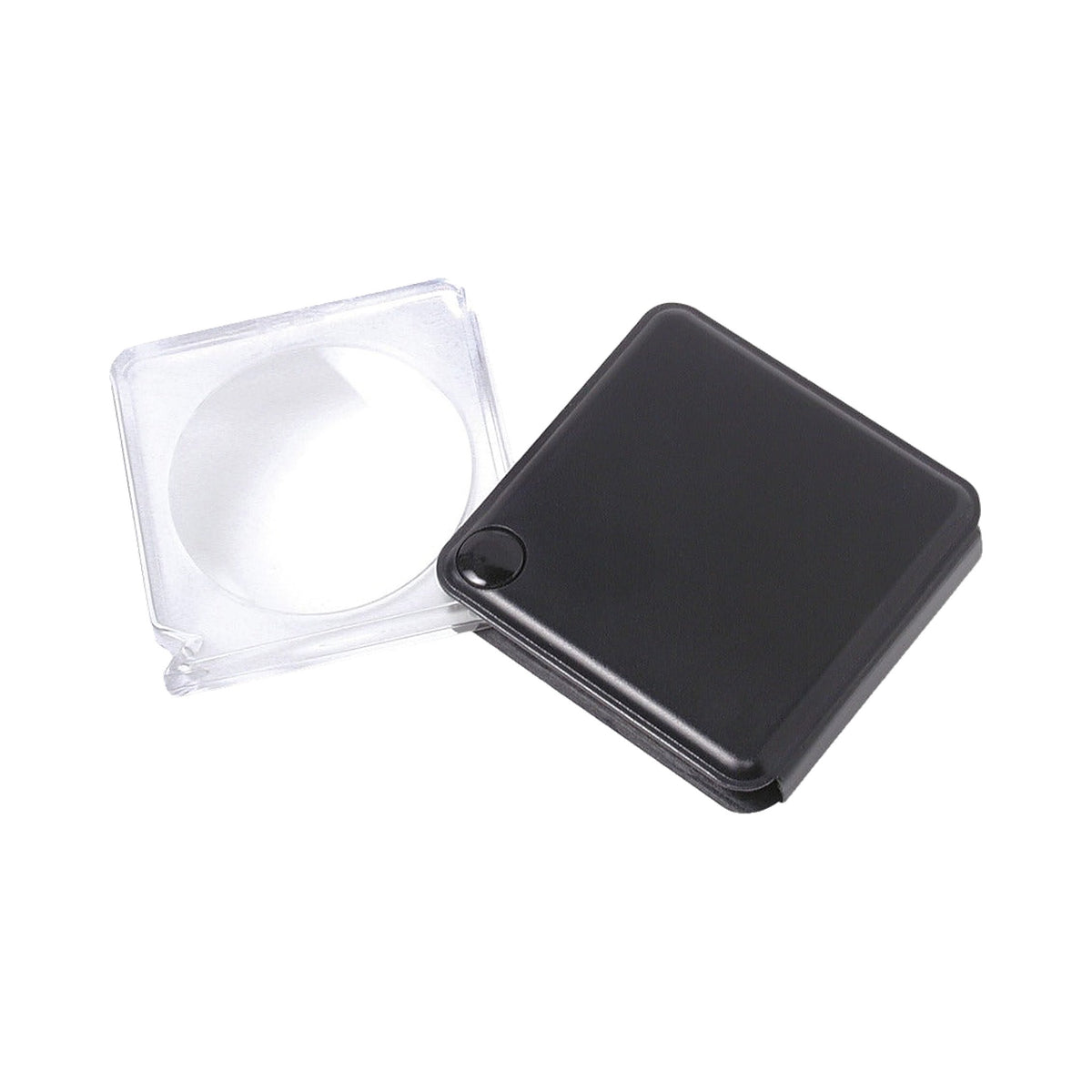 Flip-out pocket magnifier 2x with 4x spot lens