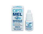 OptiMel Manuka Dry Eye Drops and box.-ocular express