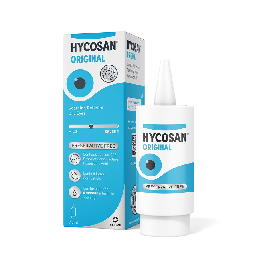 Ocularexpress HYCOSAN ORIGINAL preservative-free eye drops.