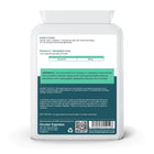 Supplement bottle with label on a white background