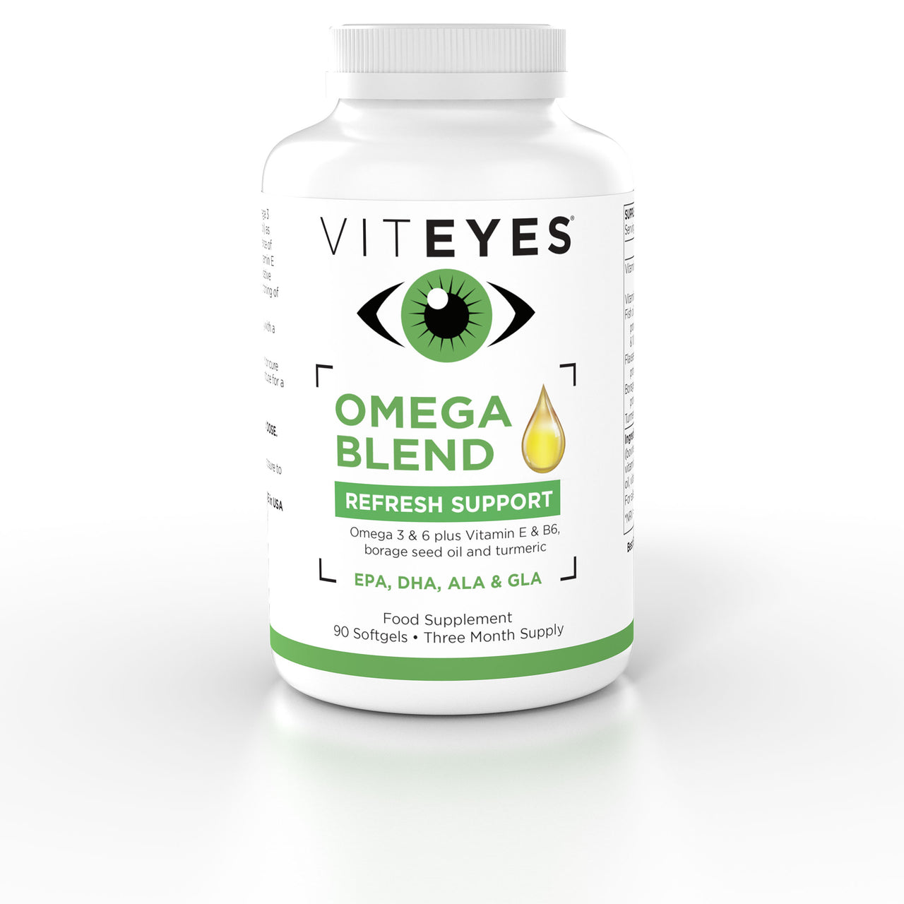 Viteyes Omega Blend supplement bottle on a white background