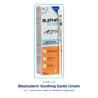 Close-up of Blephaderm Soothing Eyelid Cream packaging