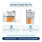 Sensitive Eyelid Skin Kit features: cleanse with Blepha Duo, soothe with Blephaderm