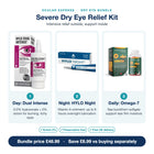 Severe Dry Eye Relief Kit features: HYLO Dual Intense by day, HYLO Night overnight, omega-7 softgels daily