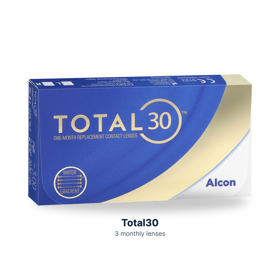 Total30 contact lenses box on a white background