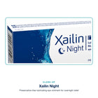 Close-up of Xailin Night packaging: preservative-free lubricating eye ointment